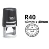 A custom company seal rubber stamp.